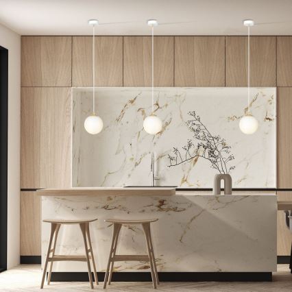 Luster na sajli ROYAL 1xE14/10W/230V pr. 14 cm bijela
