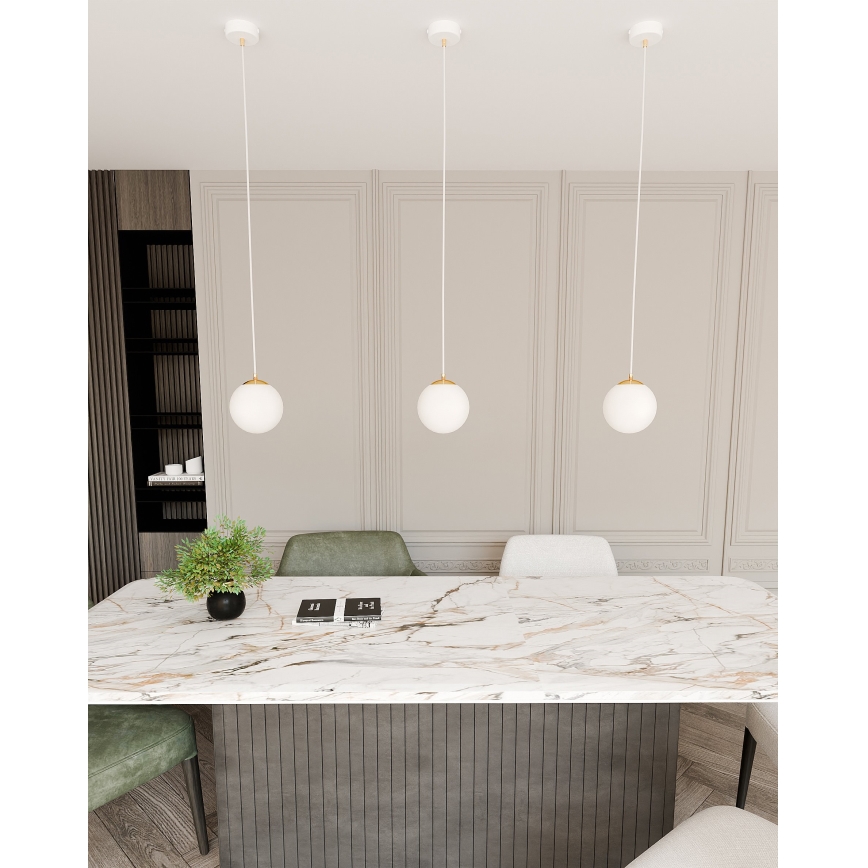 Luster na sajli ROYAL 1xE14/10W/230V pr. 14 cm bijela