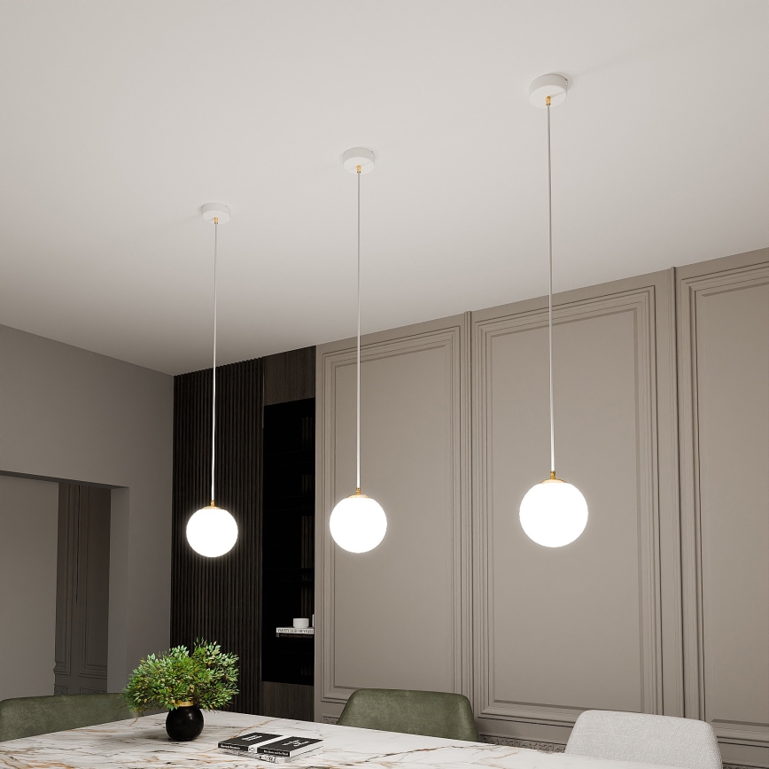 Luster na sajli ROYAL 1xE14/10W/230V pr. 14 cm bijela