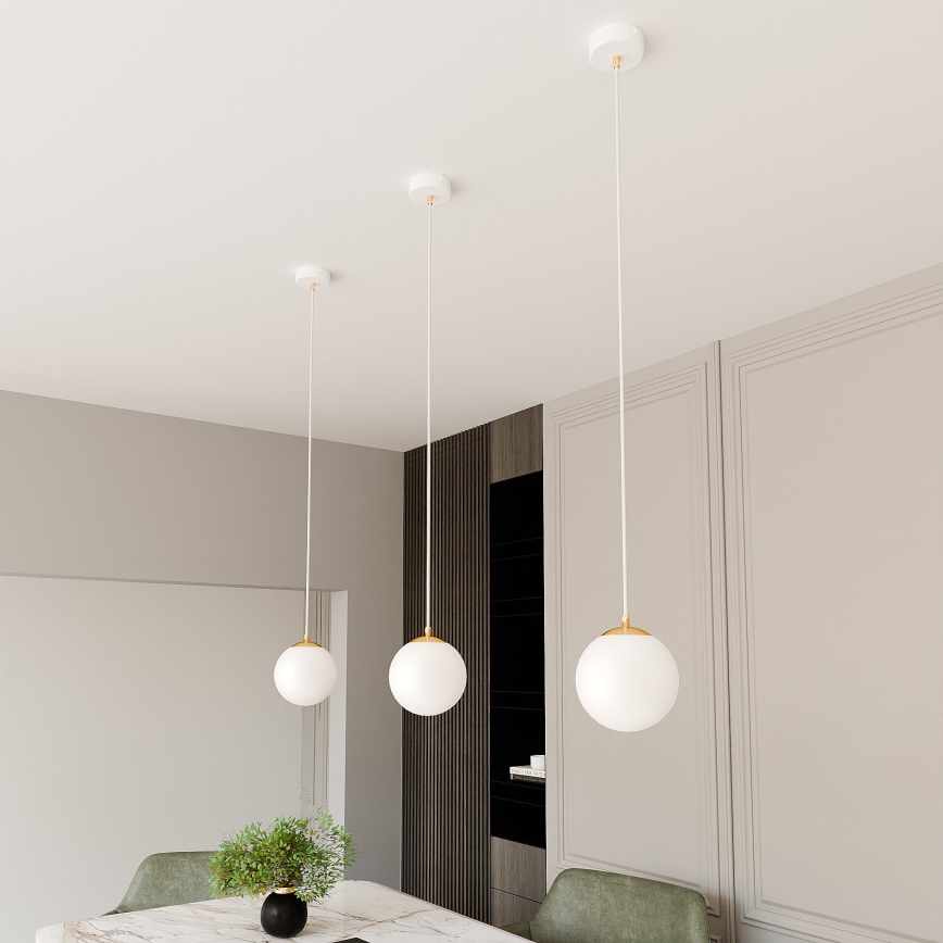 Luster na sajli ROYAL 1xE14/10W/230V pr. 14 cm bijela