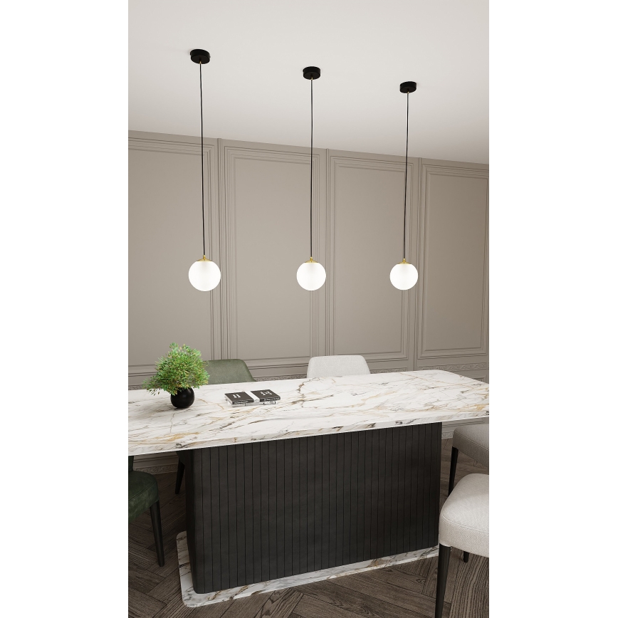 Luster na sajli ROYAL 1xE14/10W/230V pr. 14 cm crna