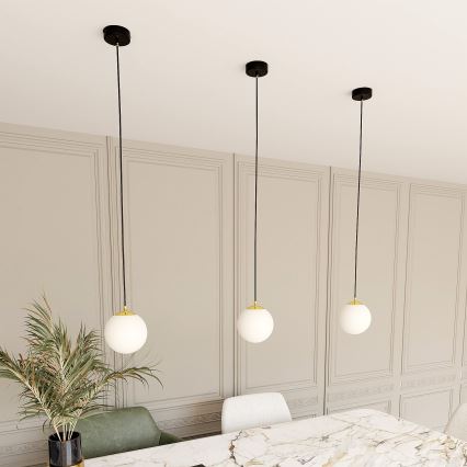 Luster na sajli ROYAL 1xE14/10W/230V pr. 14 cm crna