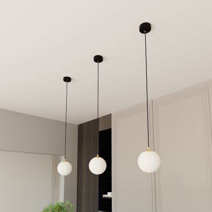 Luster na sajli ROYAL 1xE14/10W/230V pr. 14 cm crna