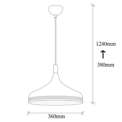 Luster na sajli SAGLAM 1xE27/40W/230V bijela