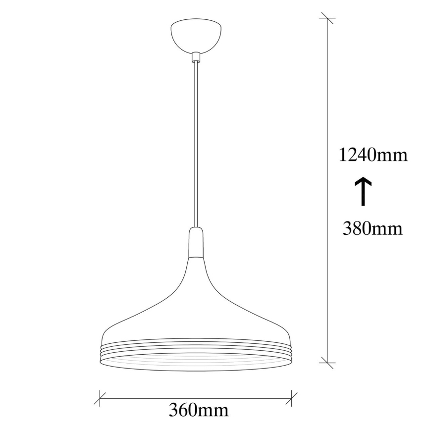 Luster na sajli SAGLAM 1xE27/40W/230V bijela