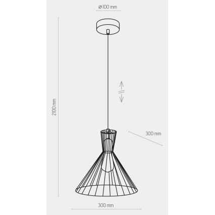 Luster na sajli SAHARA 1xE27/60W/230V