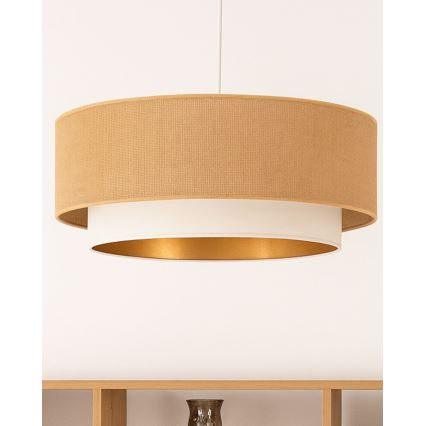 Luster na sajli SARTA 1xE27/60W/230V bijela/juta