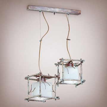 Luster na sajli SAVANNAH KUBO 2xE27/40W/230V