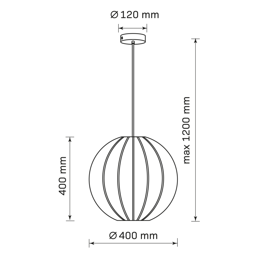 Luster na sajli SENSAI 1xE27/20W/230V pr. 40 cm bijela