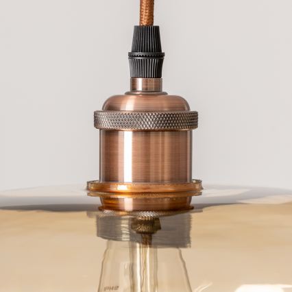 Luster na sajli SEVENTIES E27/60W/230V dimna/smeđa