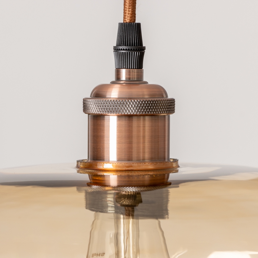Luster na sajli SEVENTIES E27/60W/230V dimna/smeđa