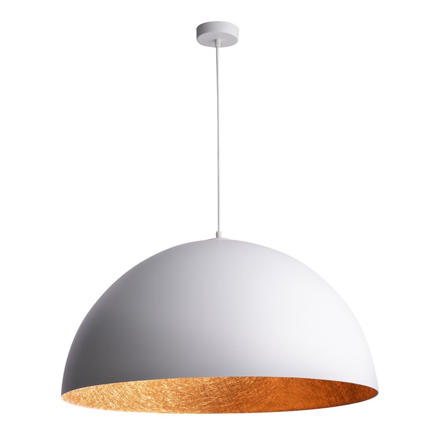 Luster na sajli SFERA 1xE27/60W/230V pr. 35 cm bijela/bakrena