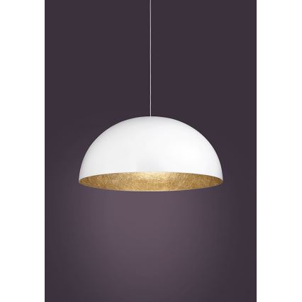 Luster na sajli SFERA 1xE27/60W/230V pr. 35 cm bijela/zlatna