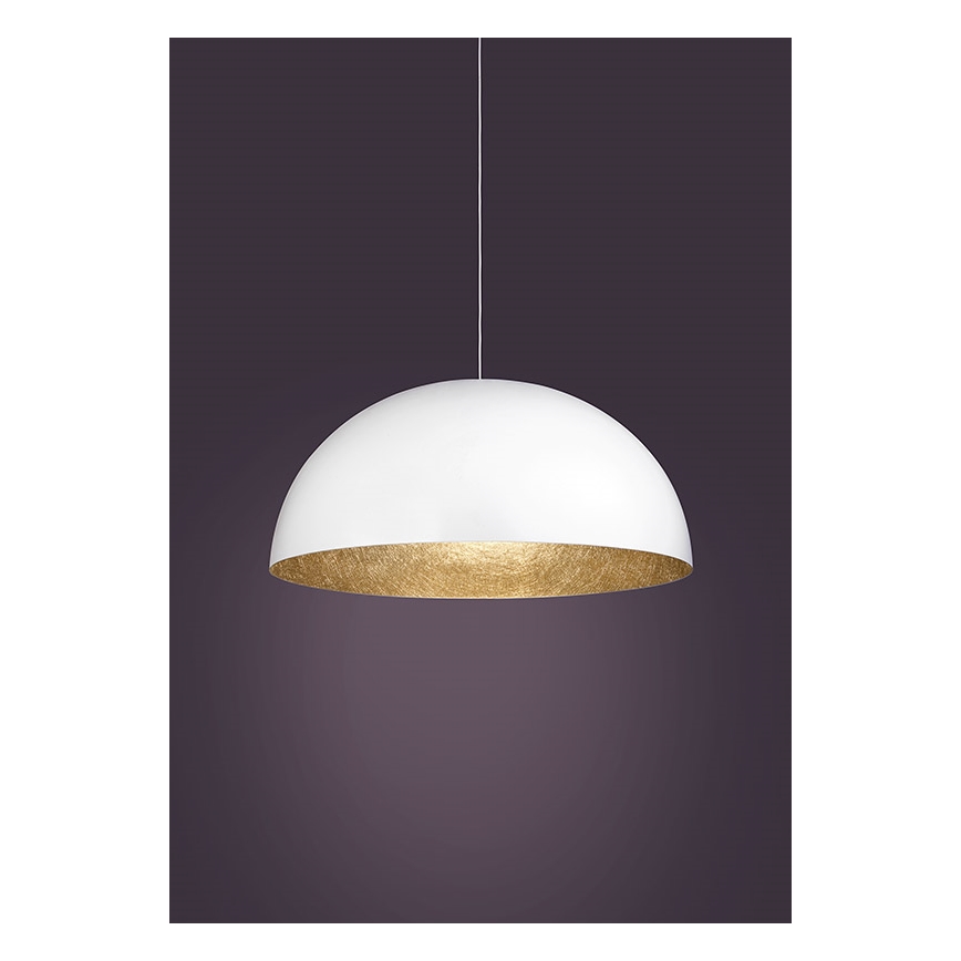 Luster na sajli SFERA 1xE27/60W/230V pr. 35 cm bijela/zlatna