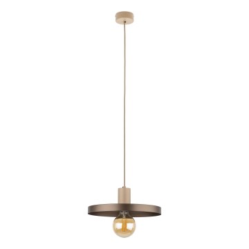 Luster na sajli SILA 1xE27/15W/230V pr. 30 cm smeđa/bež