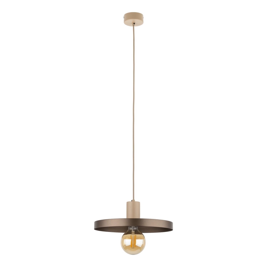 Luster na sajli SILA 1xE27/15W/230V pr. 30 cm smeđa/bež