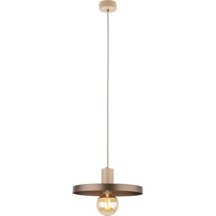 Luster na sajli SILA 1xE27/15W/230V pr. 30 cm smeđa/bež