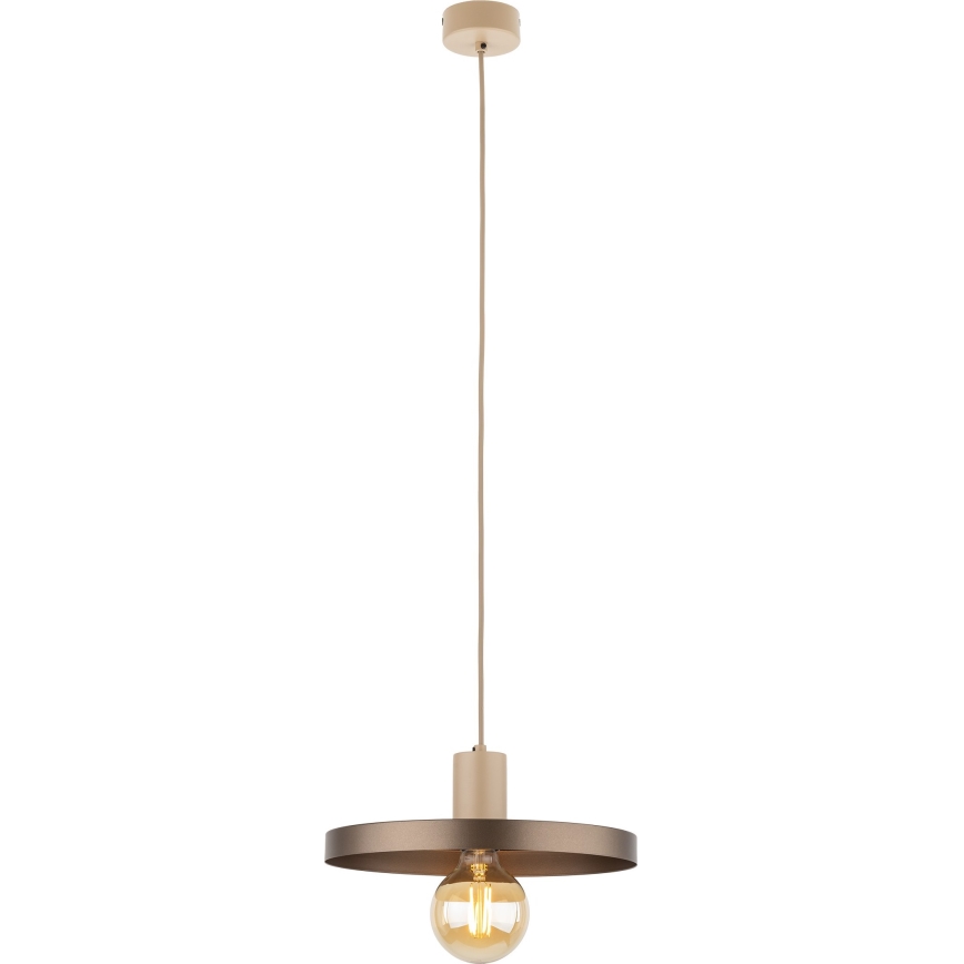 Luster na sajli SILA 1xE27/15W/230V pr. 30 cm smeđa/bež
