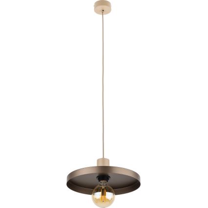 Luster na sajli SILA 1xE27/15W/230V pr. 30 cm smeđa/bež