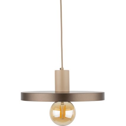 Luster na sajli SILA 1xE27/15W/230V pr. 30 cm smeđa/bež