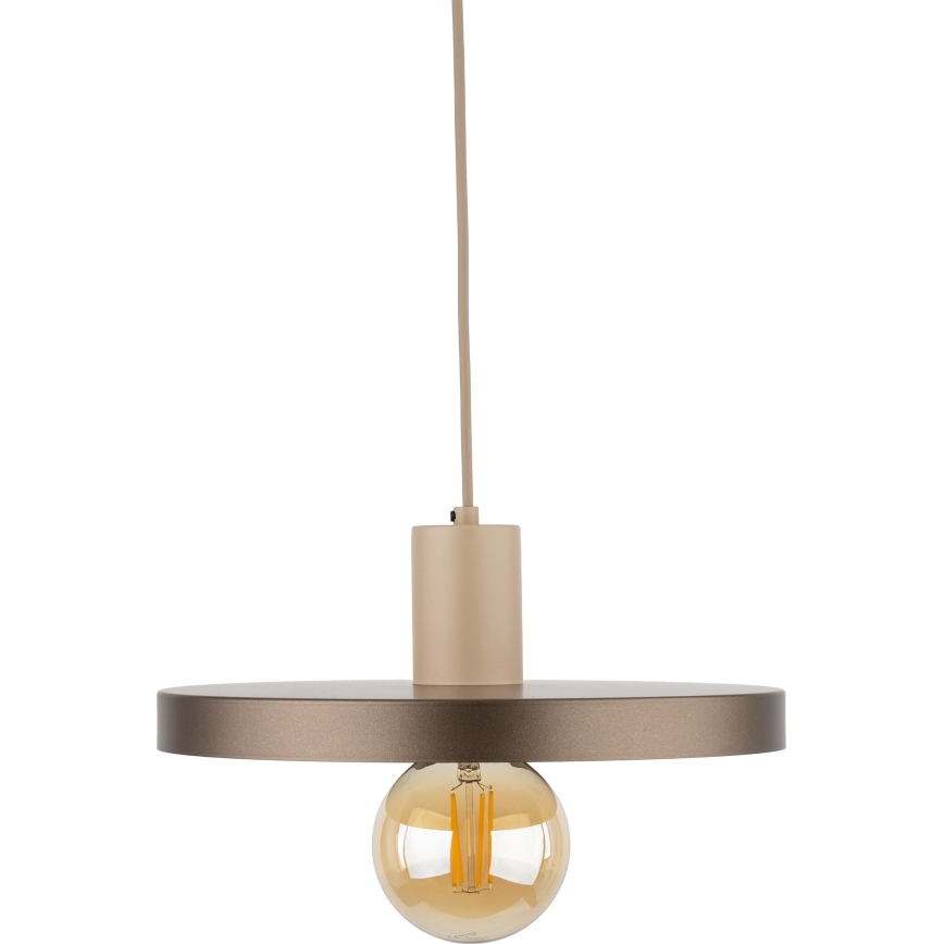 Luster na sajli SILA 1xE27/15W/230V pr. 30 cm smeđa/bež