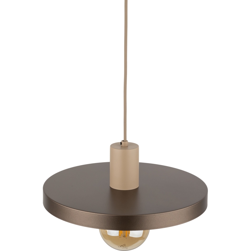 Luster na sajli SILA 1xE27/15W/230V pr. 30 cm smeđa/bež