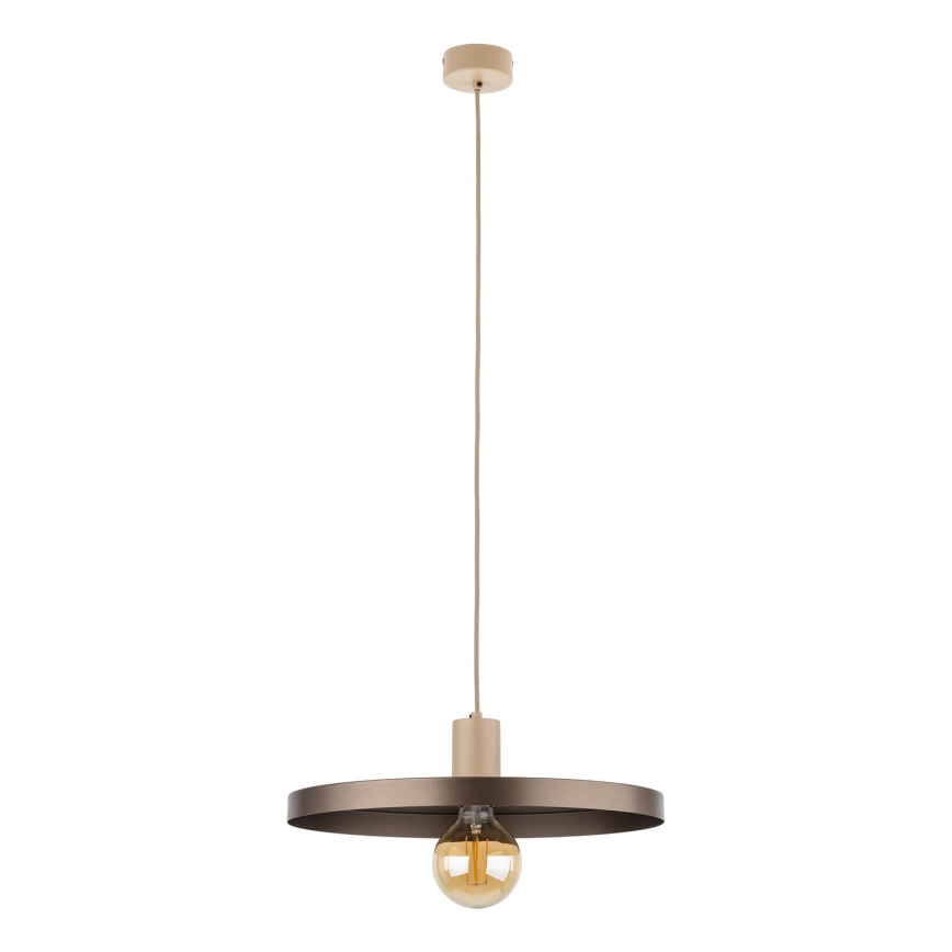 Luster na sajli SILA 1xE27/15W/230V pr. 40 cm smeđa/bež