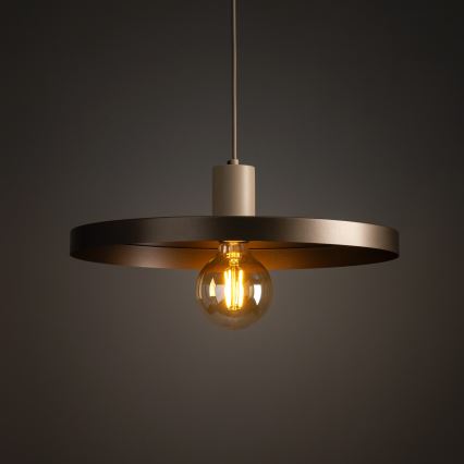 Luster na sajli SILA 1xE27/15W/230V pr. 40 cm smeđa/bež