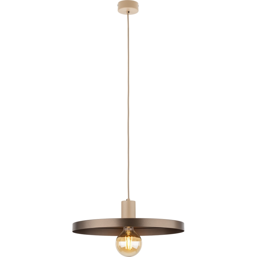 Luster na sajli SILA 1xE27/15W/230V pr. 40 cm smeđa/bež