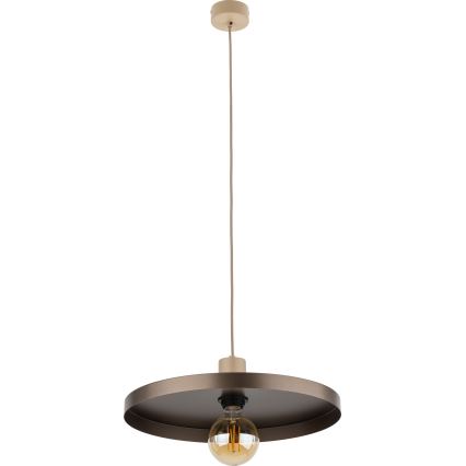 Luster na sajli SILA 1xE27/15W/230V pr. 40 cm smeđa/bež