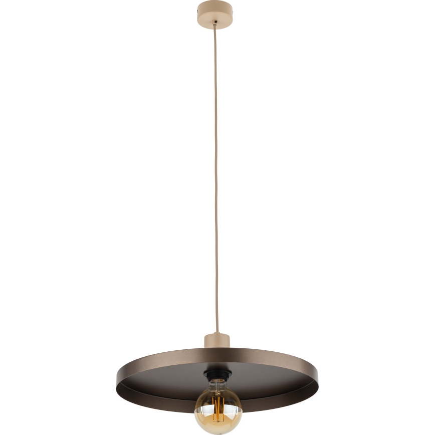Luster na sajli SILA 1xE27/15W/230V pr. 40 cm smeđa/bež