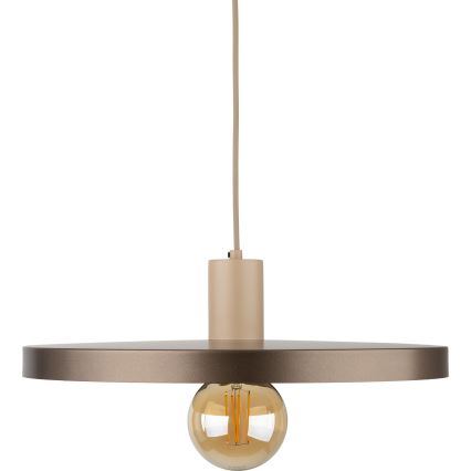 Luster na sajli SILA 1xE27/15W/230V pr. 40 cm smeđa/bež