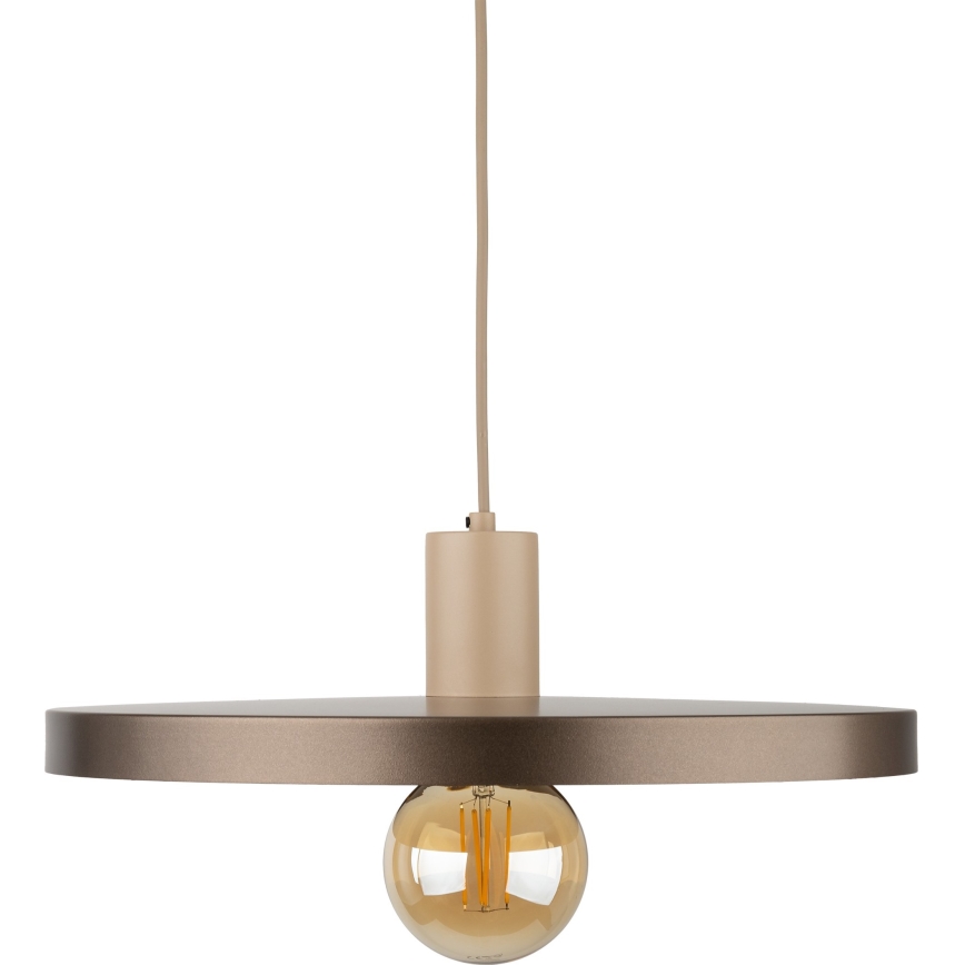 Luster na sajli SILA 1xE27/15W/230V pr. 40 cm smeđa/bež