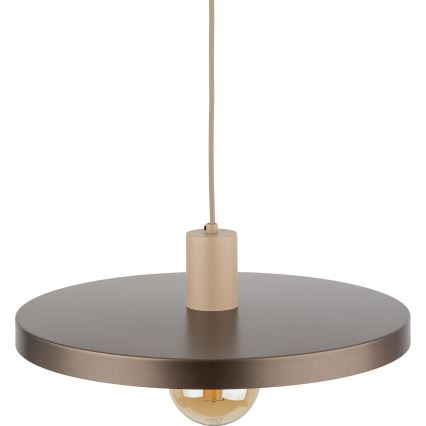 Luster na sajli SILA 1xE27/15W/230V pr. 40 cm smeđa/bež