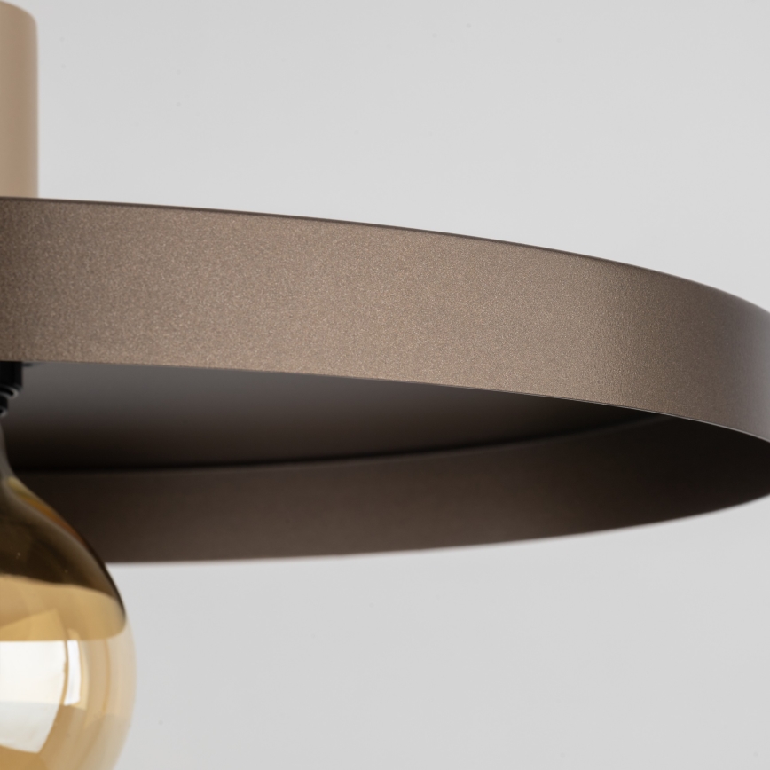 Luster na sajli SILA 1xE27/15W/230V pr. 40 cm smeđa/bež