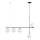 Luster na sajli SILIA 5xG9/12W/230V crna