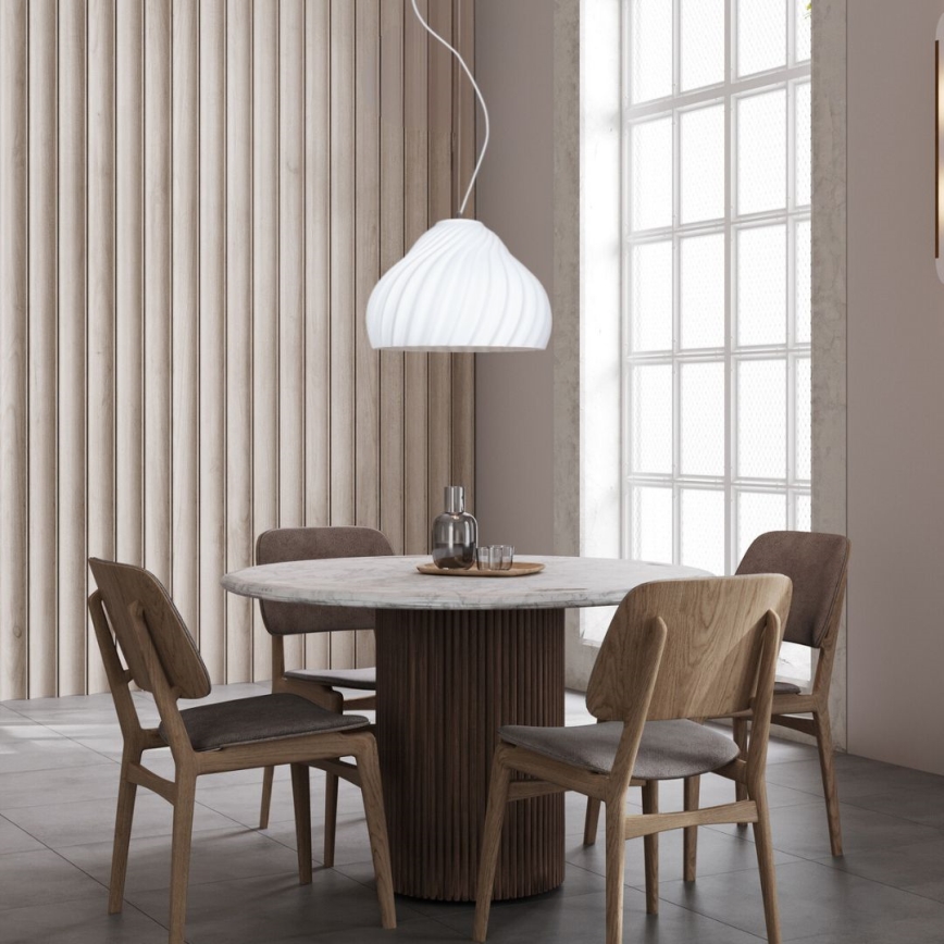 Luster na sajli SILVO 1xE27/60W/230V pr. 38 cm bijela