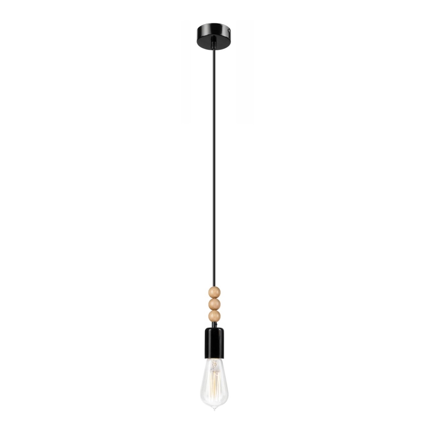 Luster na sajli SIMON 1xE27/60W/230V crna/bukva