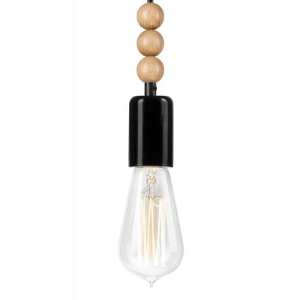 Luster na sajli SIMON 1xE27/60W/230V crna/bukva