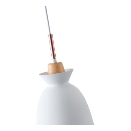 Luster na sajli SIMPLO 1xE27/15W/230V bijela pr. 19,5 cm