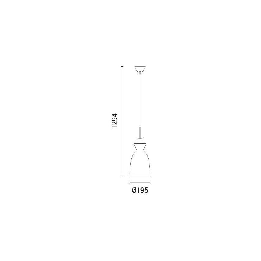 Luster na sajli SIMPLO 1xE27/15W/230V bijela pr. 19,5 cm