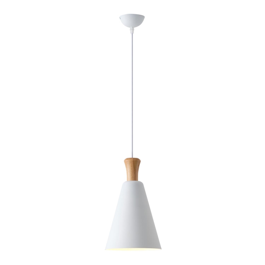 Luster na sajli SIMPLO 1xE27/15W/230V bijela pr. 20 cm