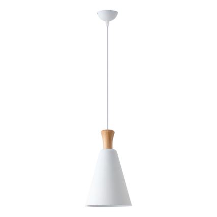 Luster na sajli SIMPLO 1xE27/15W/230V bijela pr. 20 cm