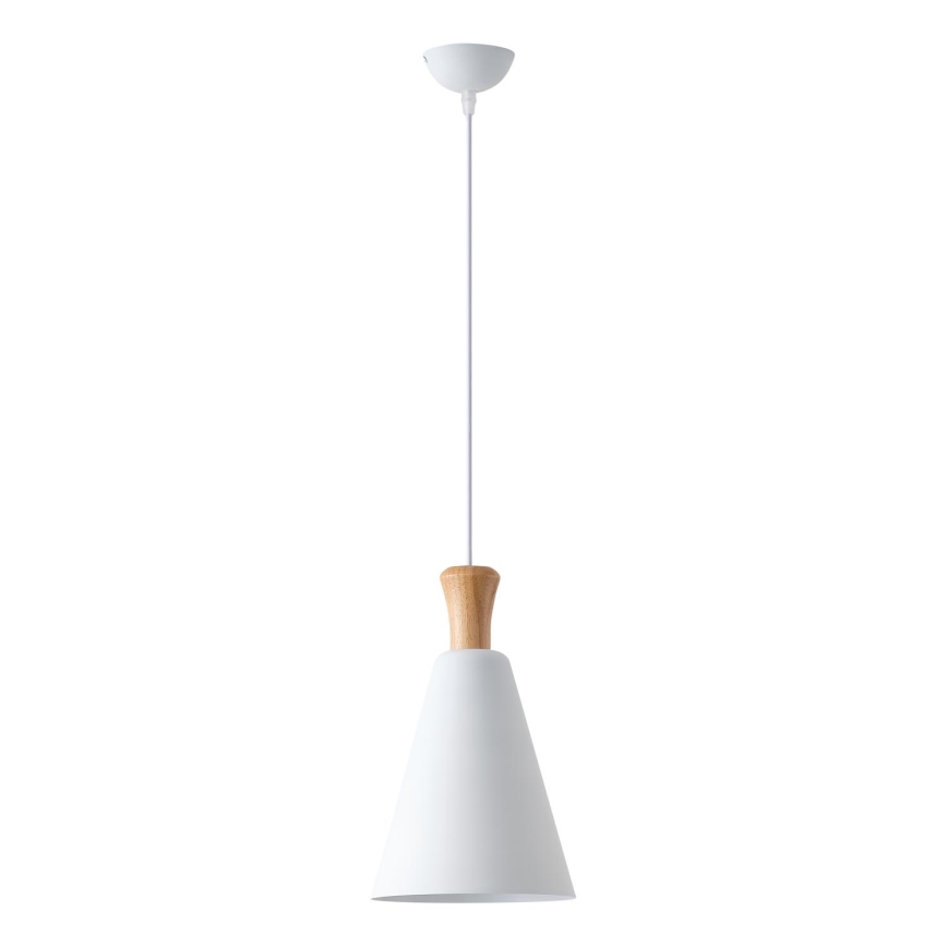 Luster na sajli SIMPLO 1xE27/15W/230V bijela pr. 20 cm