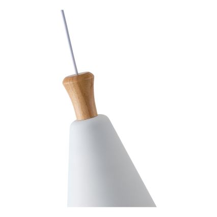 Luster na sajli SIMPLO 1xE27/15W/230V bijela pr. 20 cm