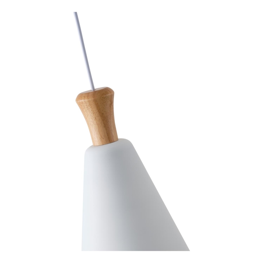 Luster na sajli SIMPLO 1xE27/15W/230V bijela pr. 20 cm