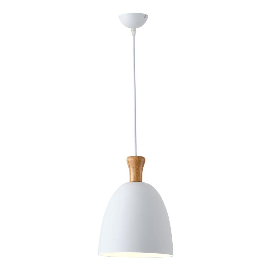 Luster na sajli SIMPLO 1xE27/15W/230V bijela pr. 23 cm