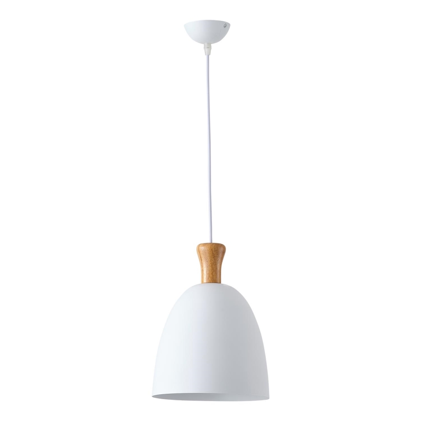 Luster na sajli SIMPLO 1xE27/15W/230V bijela pr. 23 cm