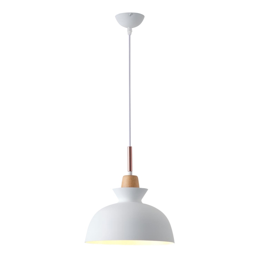 Luster na sajli SIMPLO 1xE27/15W/230V bijela pr. 28 cm