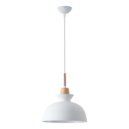 Luster na sajli SIMPLO 1xE27/15W/230V bijela pr. 28 cm